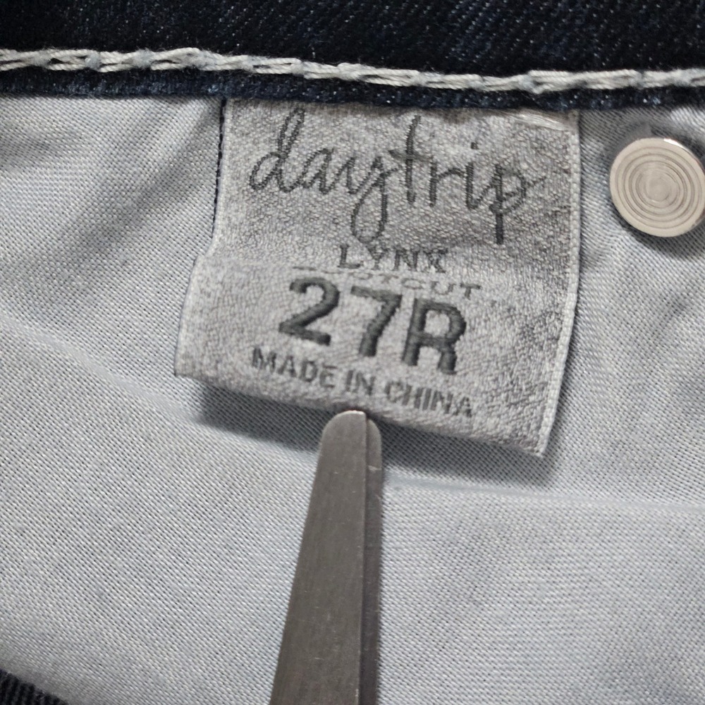 Daytrip Lynx Bootcut Jeans‎ Dark Wash Thick Stitch Western Cowgirl Mid-Rise 27R - Picture 7 of 12